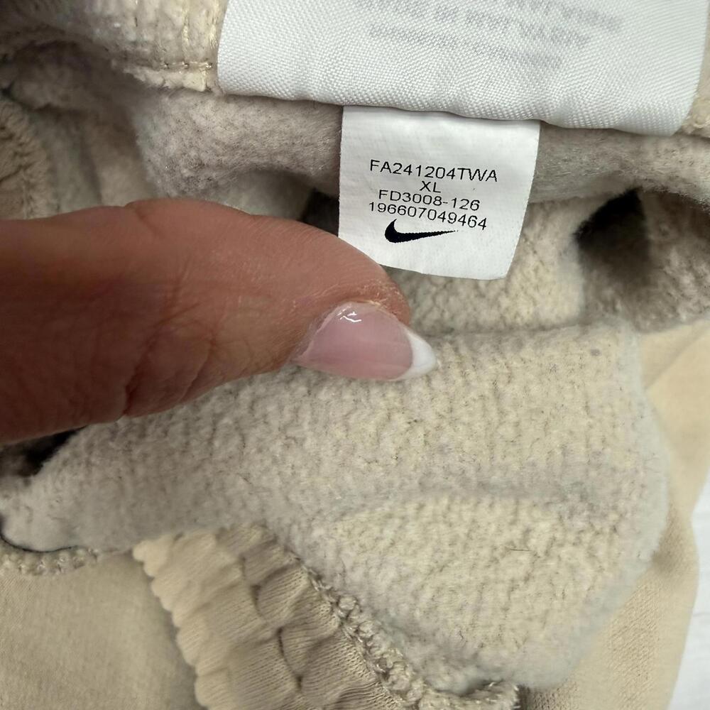 Nike‎ Jogger Sweatpants Fleece Lined Cotton Blend Tan XL Streetwear - Picture 7 of 9